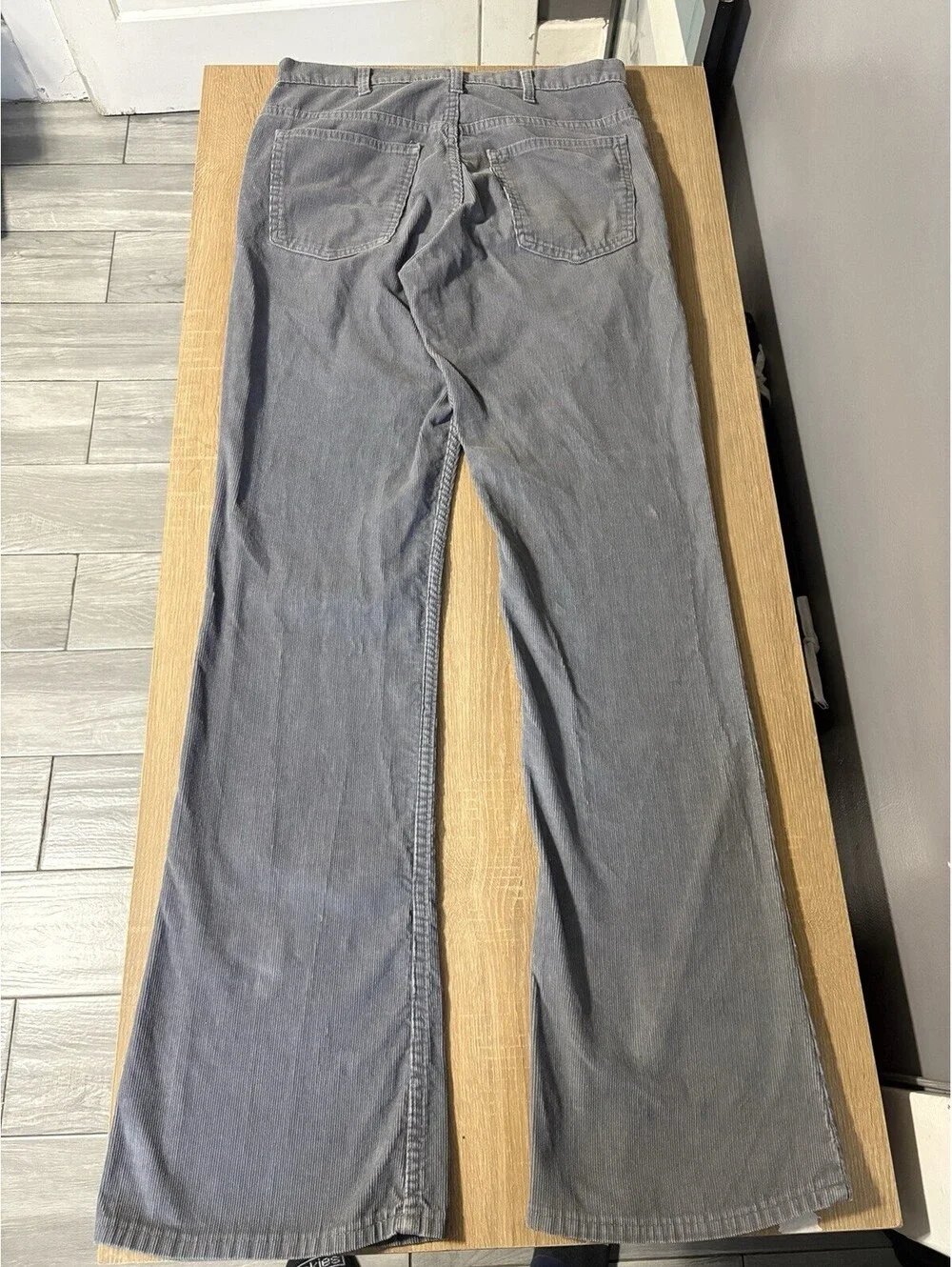 Vtg 70s 646 Corduroy Bell Bottom Flare Leg Pants Jeans 1977 Talon USA Fits 34x36